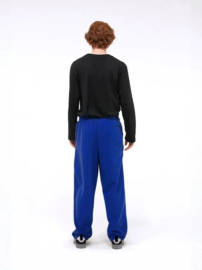 Giesto Moroccan Blue GIESTO Men's Relaxed Fit Wide Leg Pull-On Pants for Men | Best Price UAE